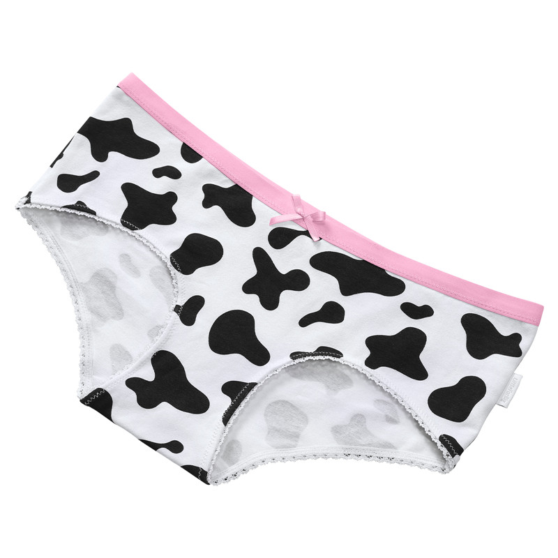 Milk Cow Print Bralette Set