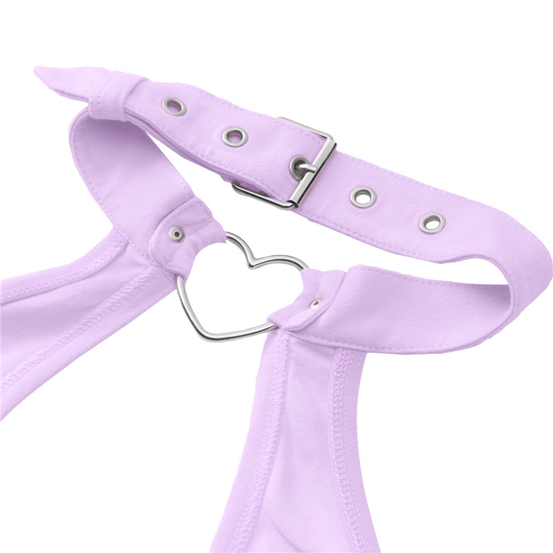 Vampy Collared Bodycon Mini Dress Purple