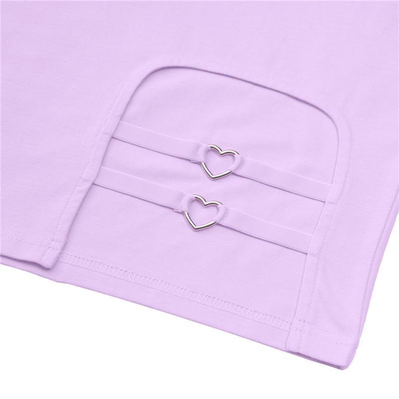 Vampy Collared Bodycon Mini Dress Purple