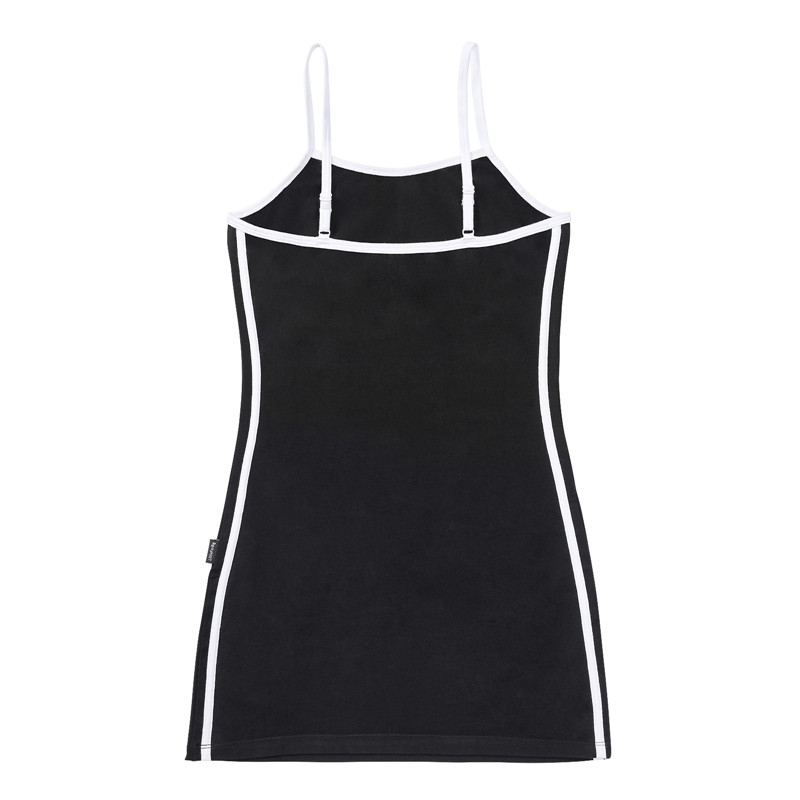 Sporty Side Striped Bodycon Dress Black
