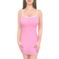 Sporty Side Striped Bodycon Dress Pink
