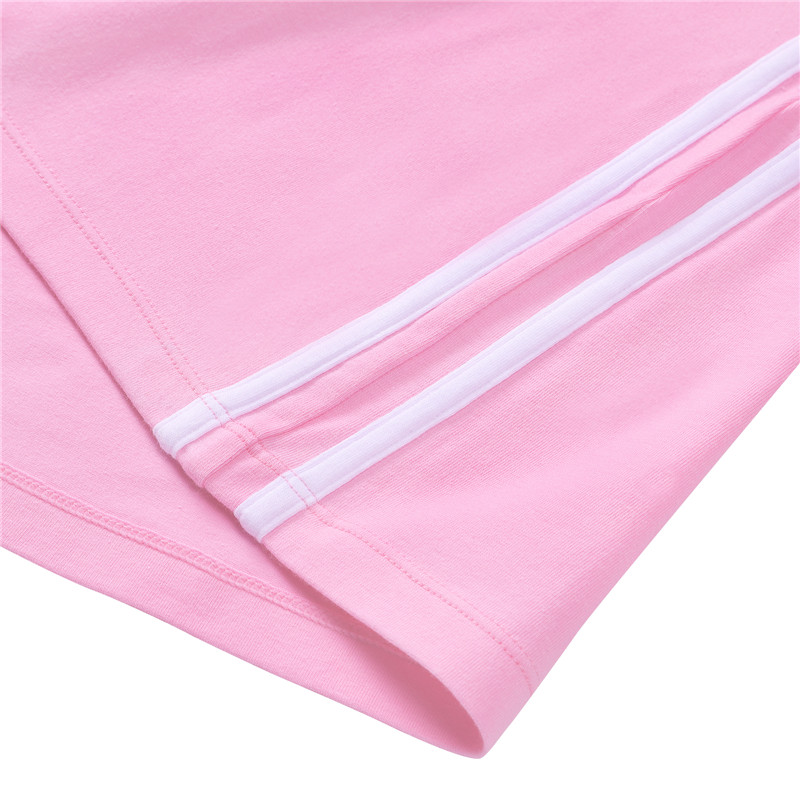 Sporty Side Striped Bodycon Dress Pink