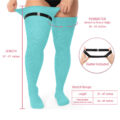 Plus Size Cable Knitted Thigh High Socks