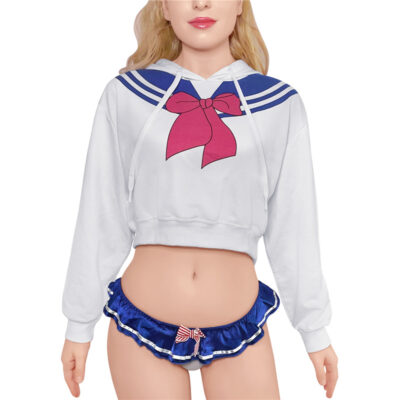 Magical Girl Cropped Hoodie Sweater