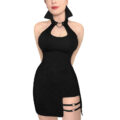 Vampire Collared Bodycon Mini Dress