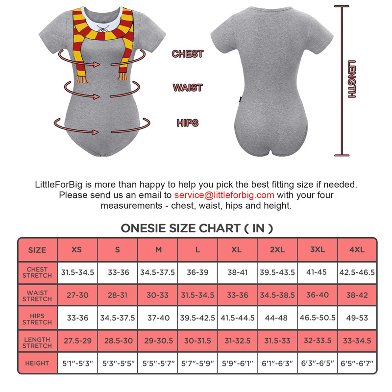 Wizard School Winter Onesie Bodysuit Red