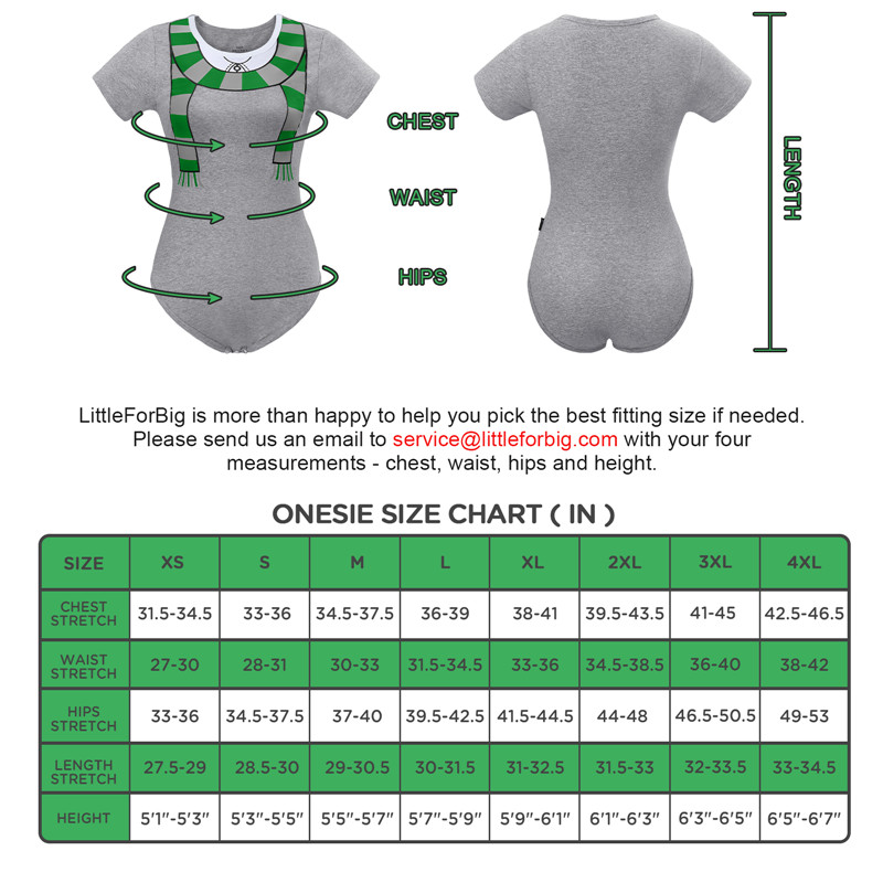 Wizard School Winter Onesie Bodysuit Green