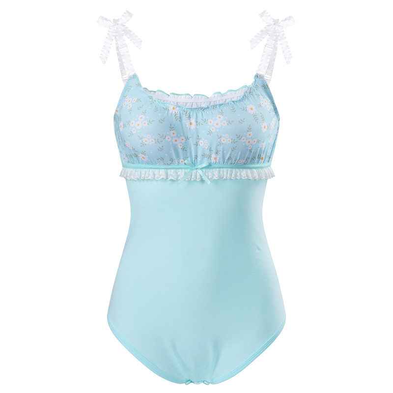 Daisy Fresh Ribbon Strap Camisole Onesie Bodysuit