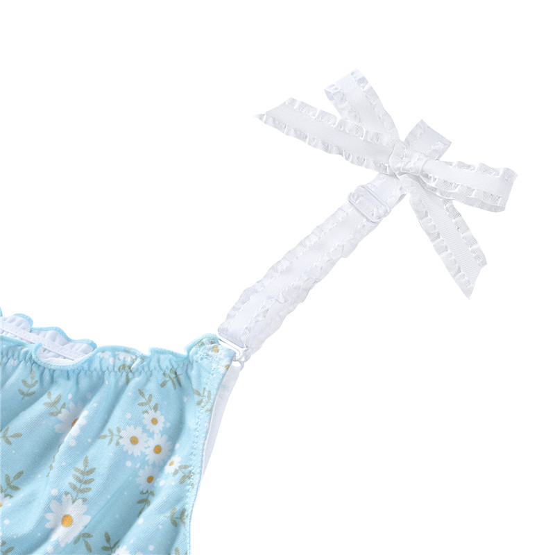 Daisy Fresh Ribbon Strap Camisole Onesie Bodysuit