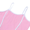 Retro Patch Adjustable Striped Bodycon Mini Dress Pink