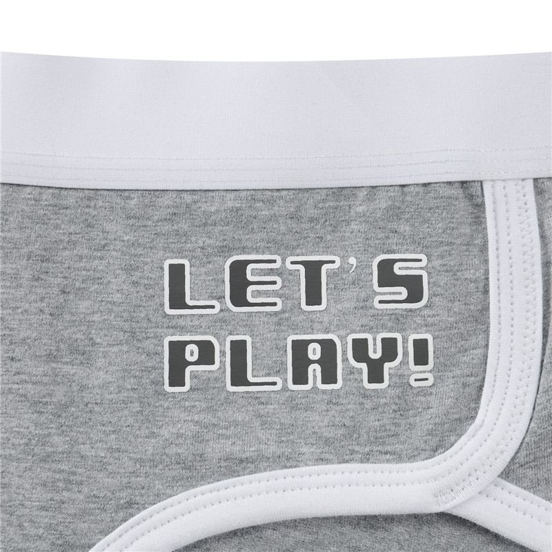 Let&apos;s Play GamerGirl Cosplay Bralette 2 Piece Sportsbra Boyshort Loungewear Set Grey