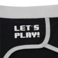 Let&apos;s Play GamerGirl Cosplay Bralette 2 Piece Sportsbra Boyshort Loungewear Set Black