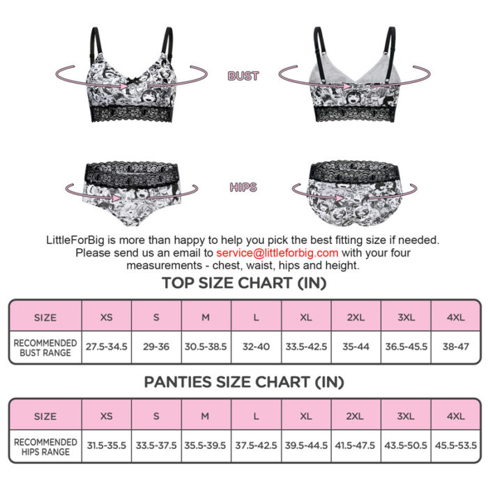 UwU Anime Girl Bralette Set - LittleForBig Cute & Sexy Products