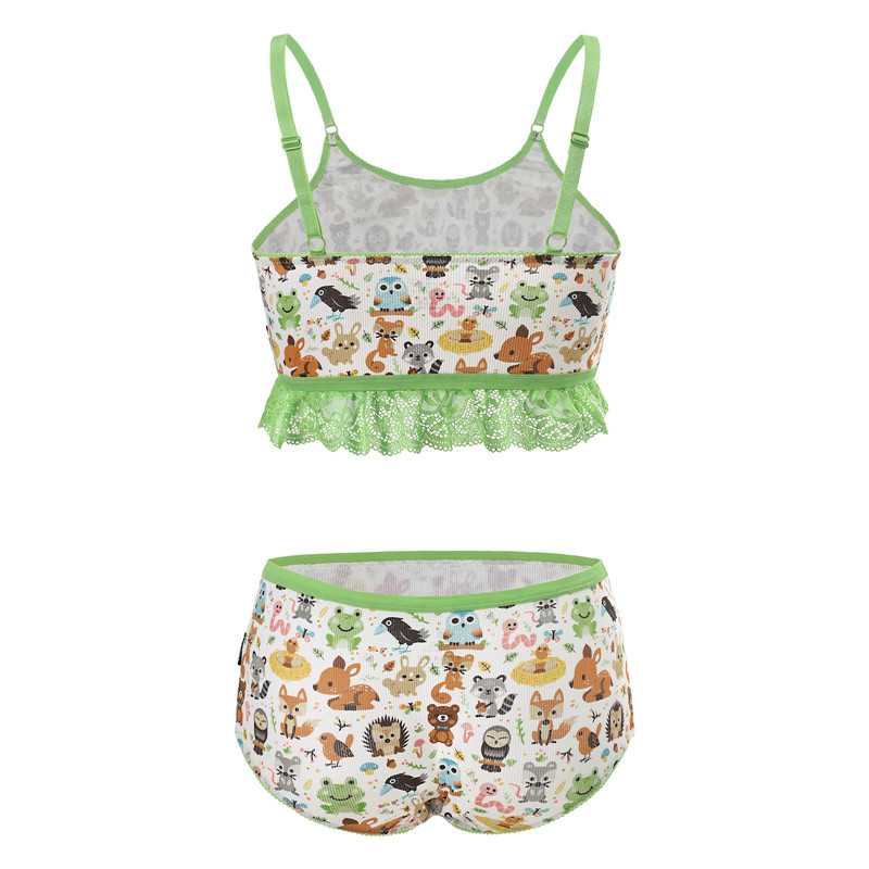 Cottagecore Forest Animals Bralette Set