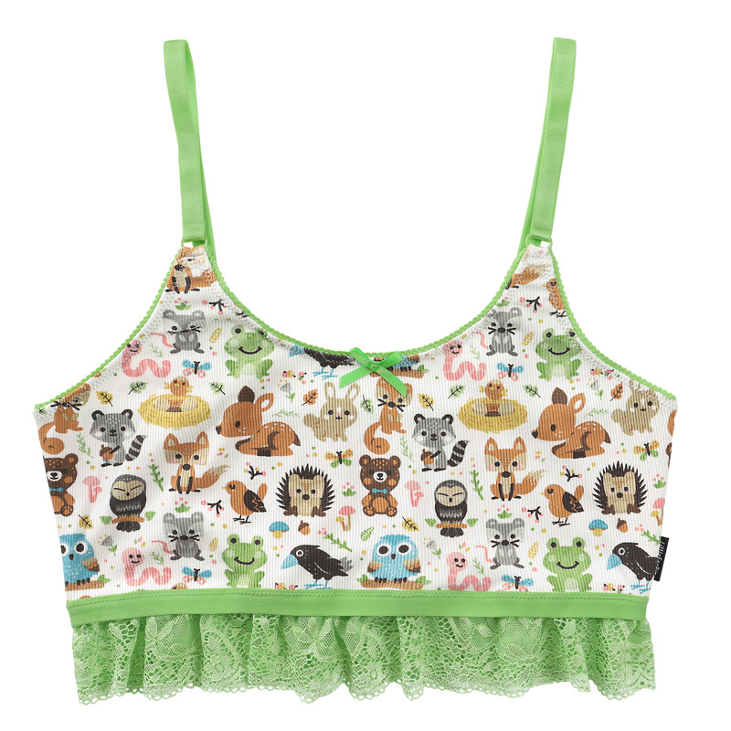 Cottagecore Forest Animals Bralette Set