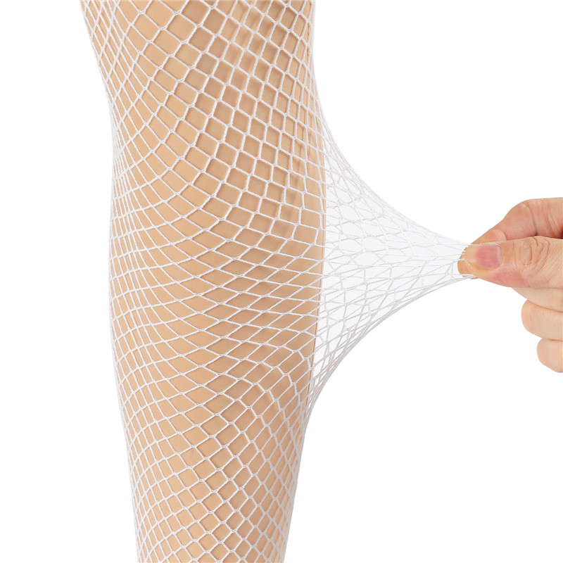 High Waist Night-Glow Fishnet Mesh Tights 2 Pairs Stockings – Small Grid Patterns
