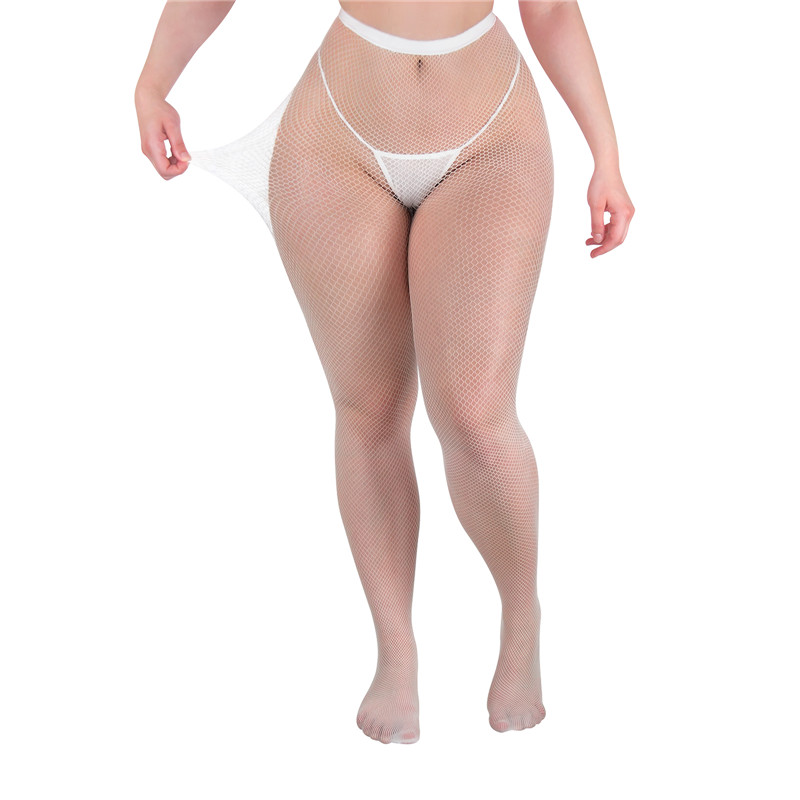 High Waist Night-Glow Fishnet Mesh Tights 2 Pairs Stockings – Small Grid Patterns