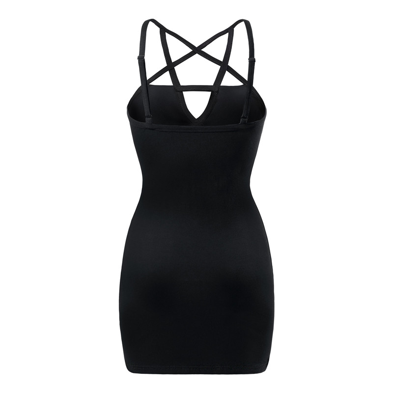 Black Magic Pentagram Bodycon Mini Dress
