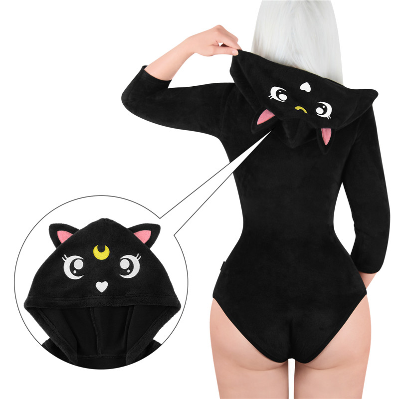 Black Cat Luna Onesie Bodysuit