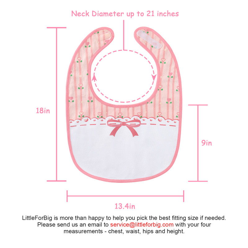 Pink Floral Babydoll Bib