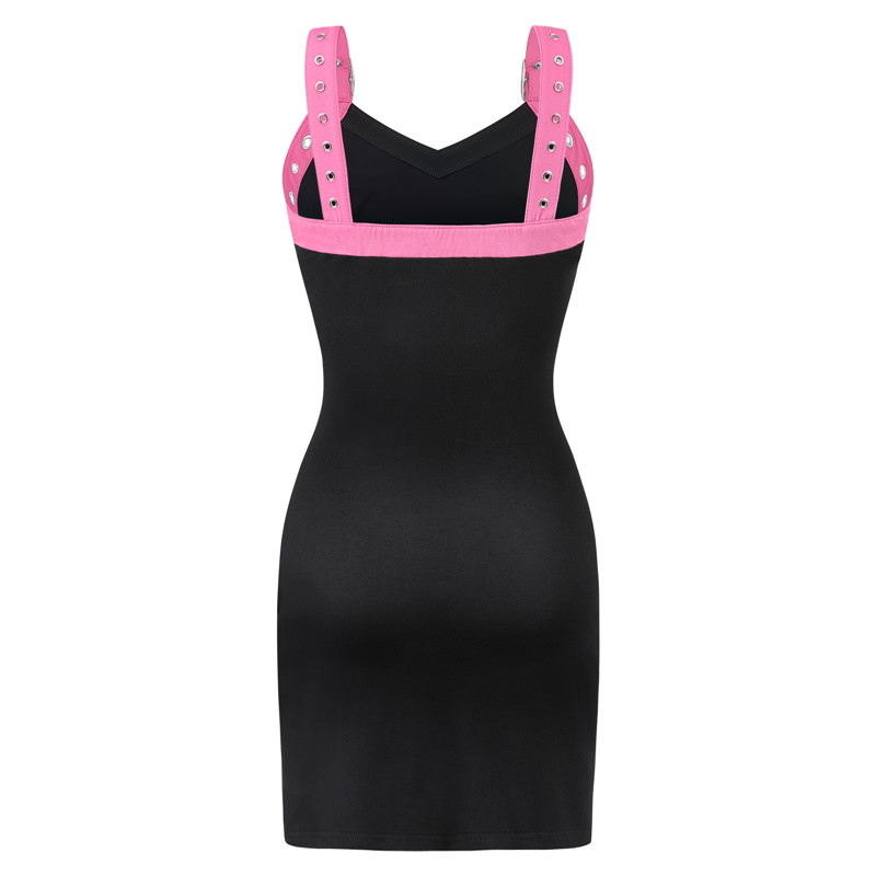 Scene Babe Goth Bondage Mini Dress