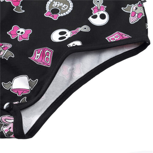 LittleForBig Grenouillère Soyeuse Usagi & Bella Baby Goth - Pyjama Confortable Halloween