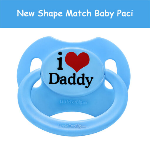 Gen2 BigShield Pacifier I Love Daddy Pattern Blue