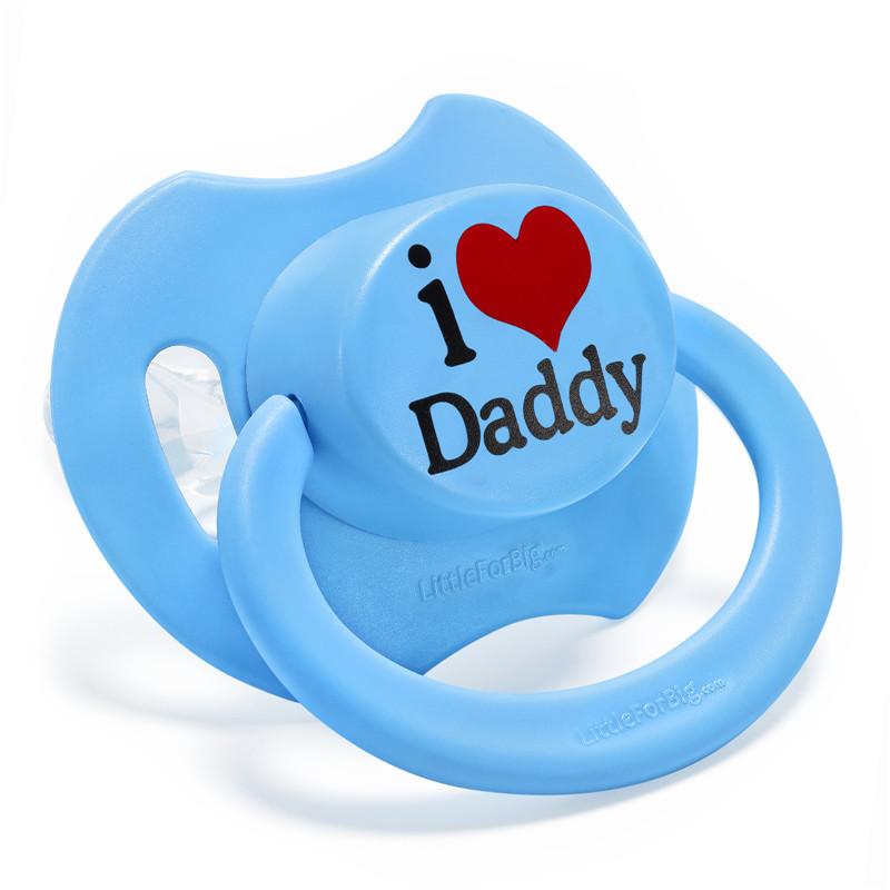Gen2 BigShield Pacifier I Love Daddy Pattern Blue