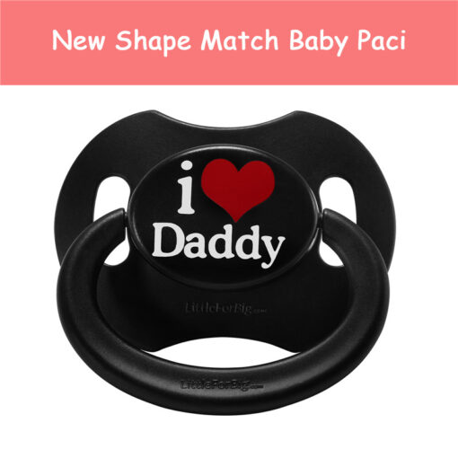 Gen2 BigShield Pacifier I Love Daddy Pattern Black