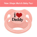 Gen2 BigShield Pacifier I Love Daddy Pattern Pink