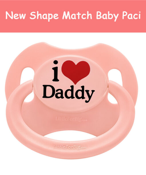 Gen2 BigShield Pacifier I Love Daddy Pattern Pink