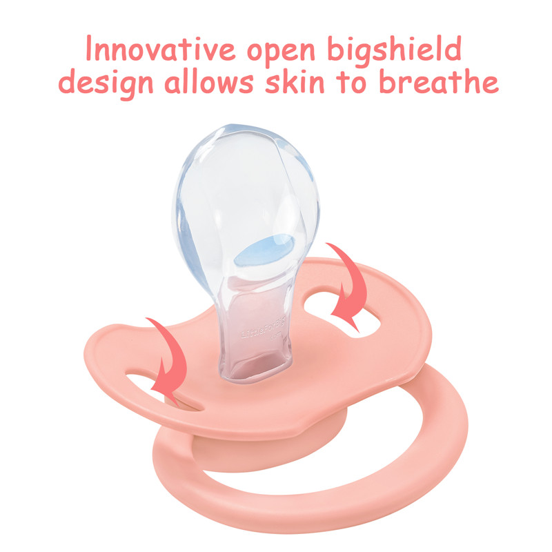 Gen2 BigShield Pacifier I Love Daddy Pattern Pink