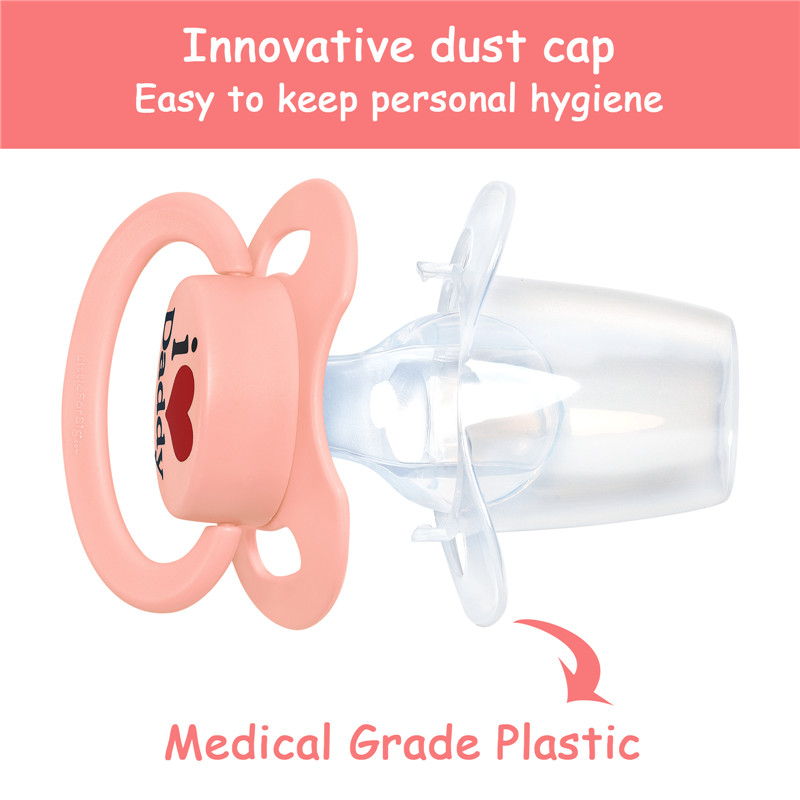 Gen2 BigShield Pacifier I Love Daddy Pattern Pink