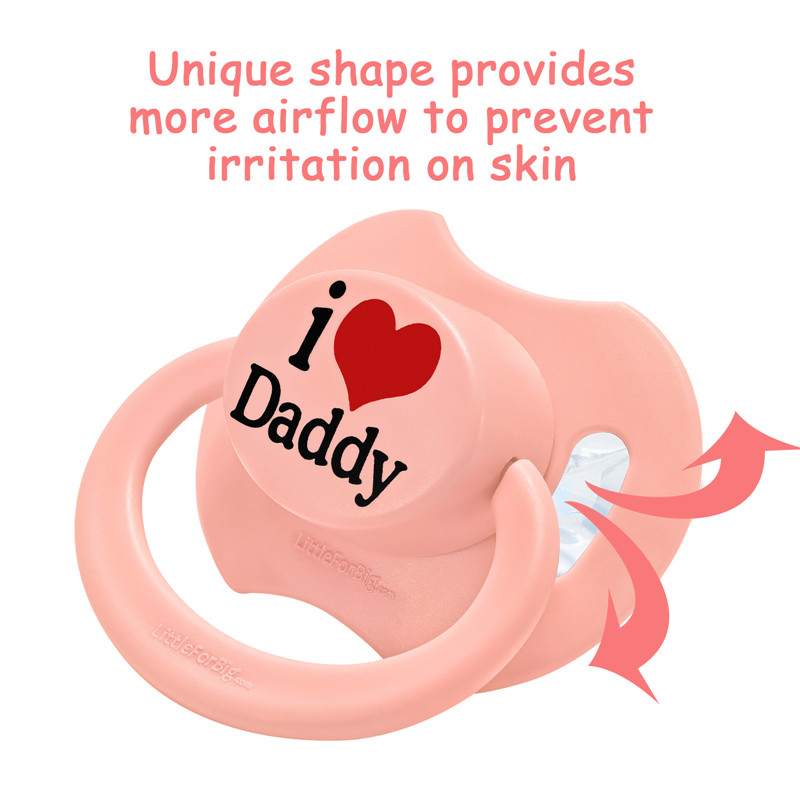 Gen2 BigShield Pacifier I Love Daddy Pattern Pink