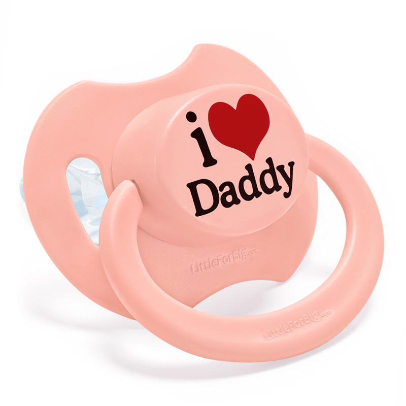 Gen2 BigShield Pacifier I Love Daddy Pattern Pink
