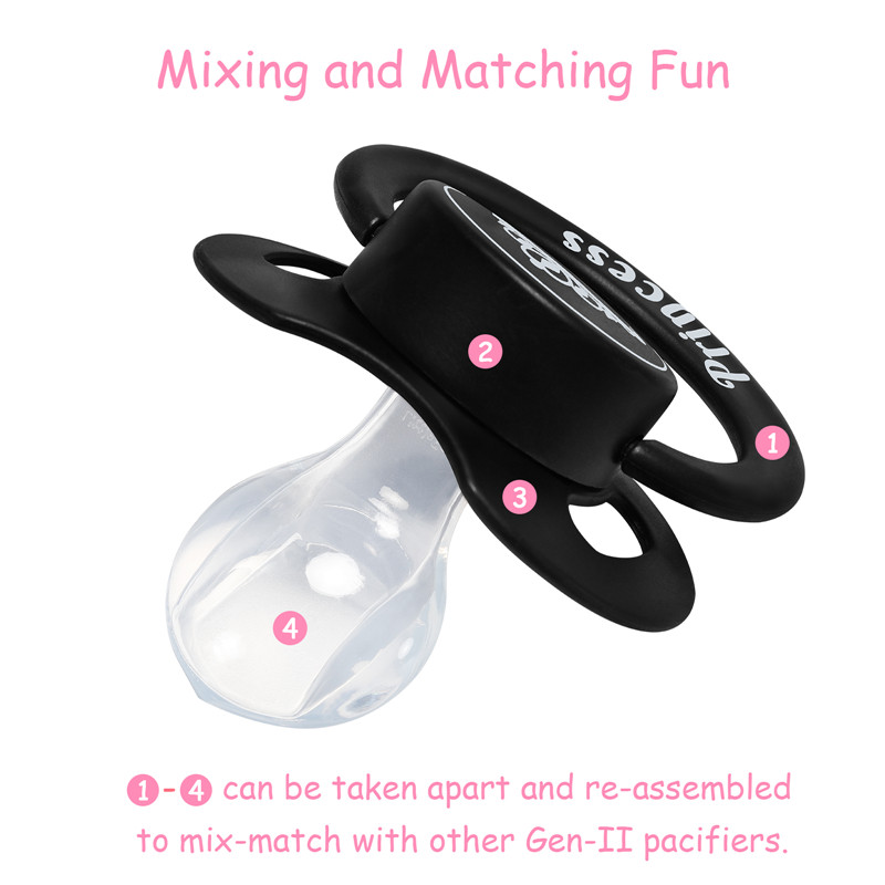 Gen2 BigShield Printed Pacifier Set "Princess" Crown 2-Pack