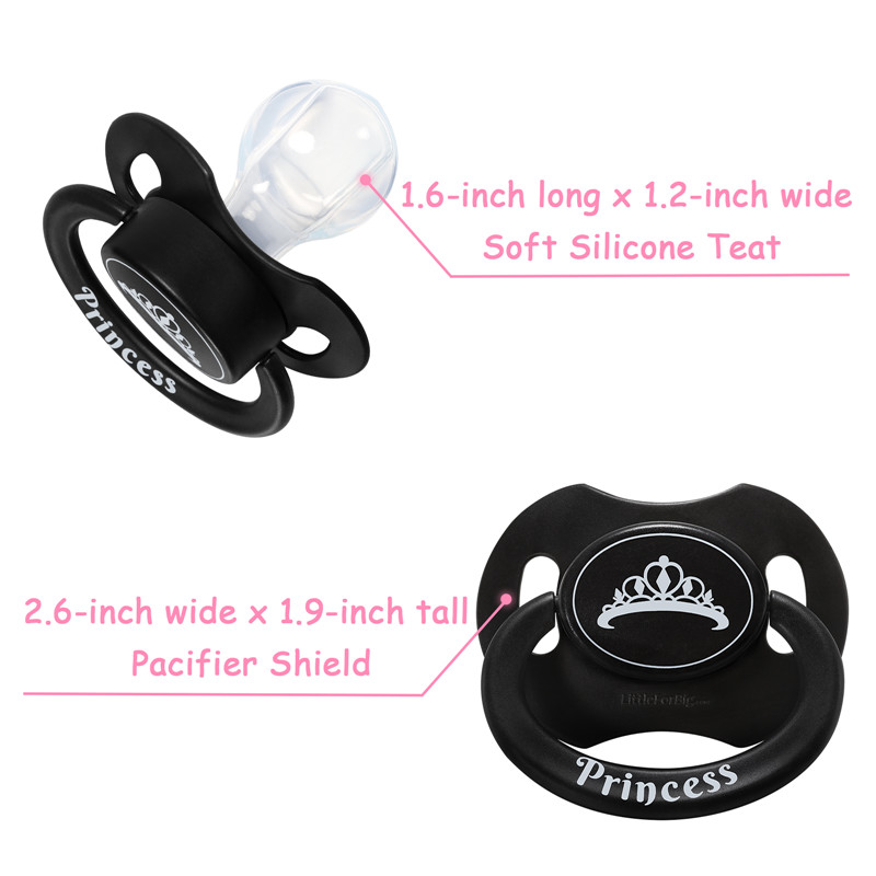 Gen2 BigShield Pacifier "Princess" Crown Black