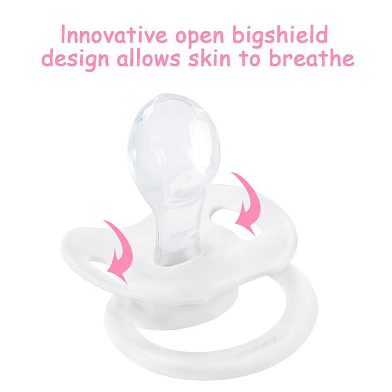 Gen2 BigShield Pacifier "Princess" Crown White