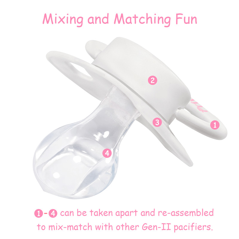 Gen2 BigShield Pacifier "Princess" Crown White