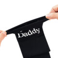 I Love Daddy Print Silk Stockings