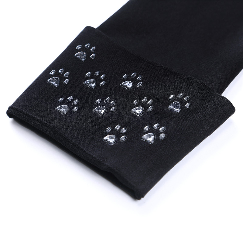 I Love Daddy Print Silk Stockings