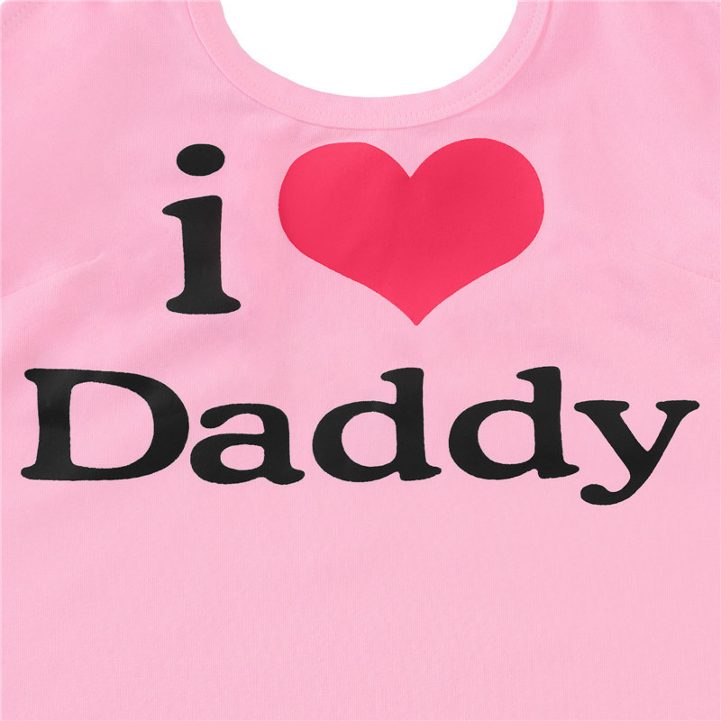 Heartbreaker Collared Onesie-I Love Daddy Pattern