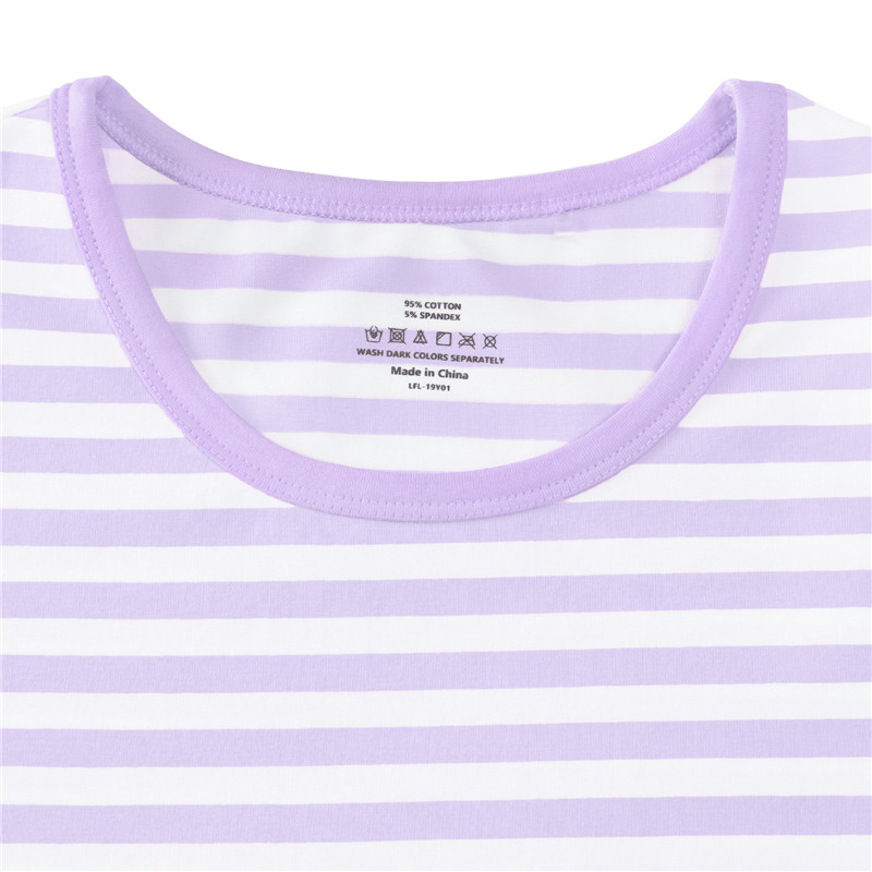 Essential Striped Adult Onesie Purple