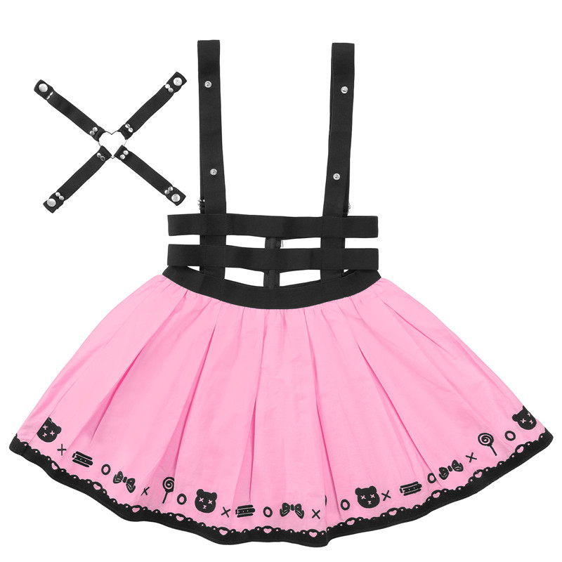 Teddy Bear Jumperskirt Pink