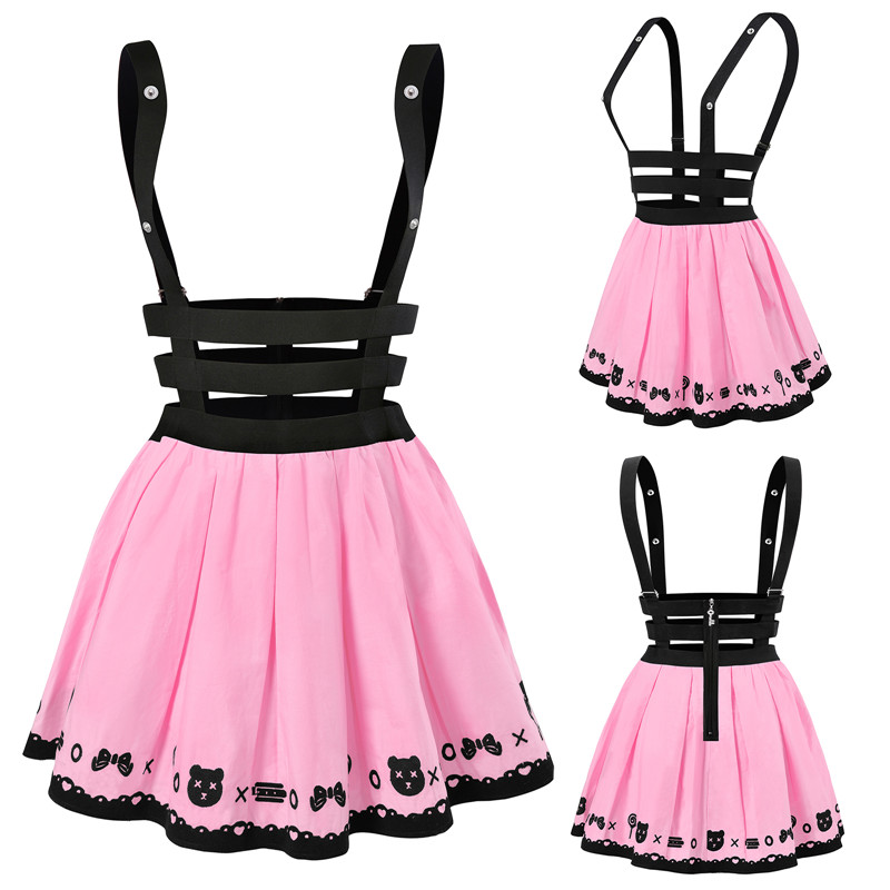 Teddy Bear Jumperskirt Pink