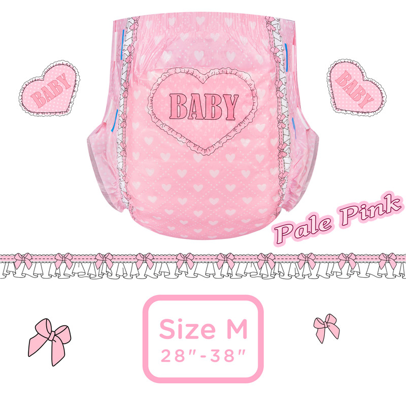 Blushing Baby Adult Diapers 10 Pieces Pack Pale Pink(M)