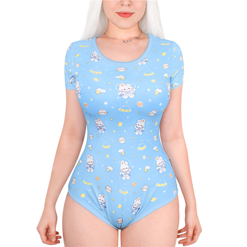 Cutie Bunny in Space Onesie Blue