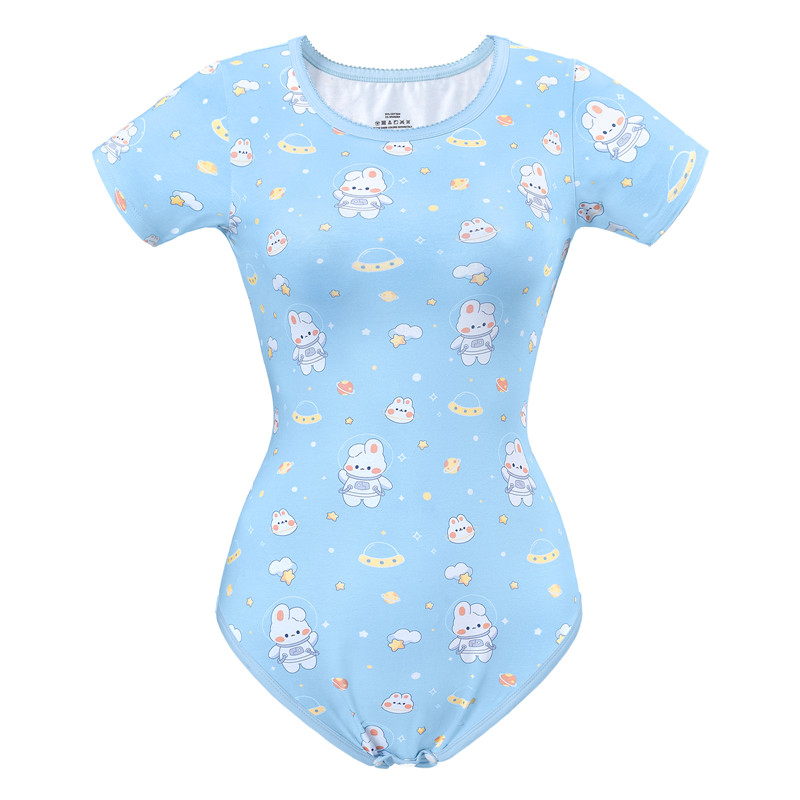 Cutie Bunny in Space Onesie Blue