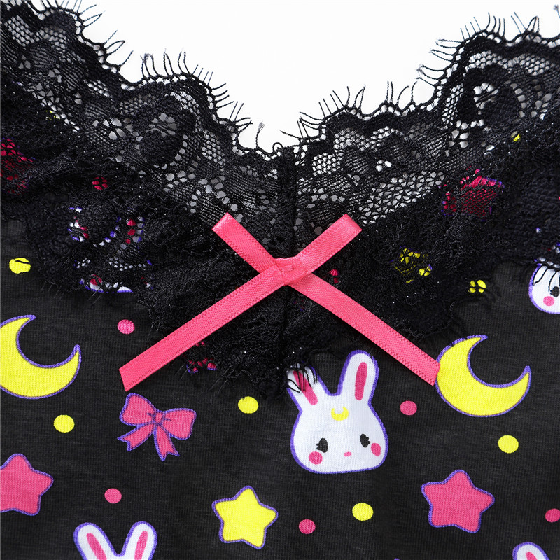 Sweet Usagi Bralette Set Black