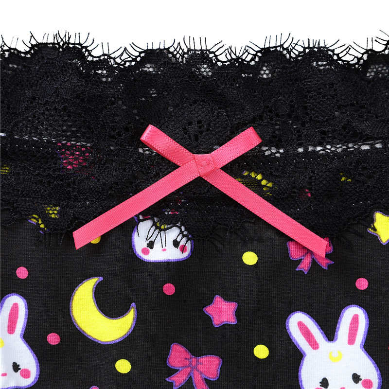 Sweet Usagi Bralette Set Black